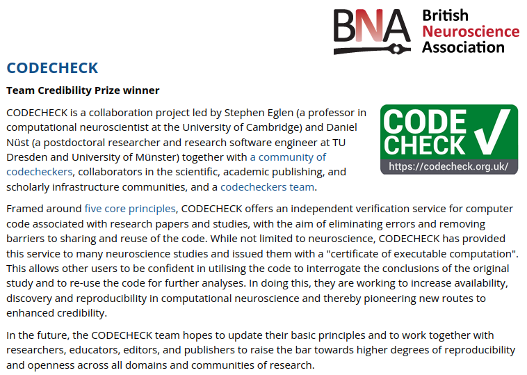 BNA Team Credibility Prize