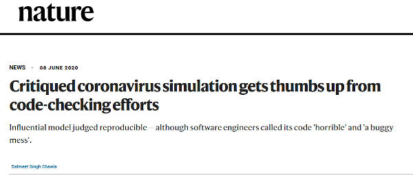 screenshot of Nature News article headline